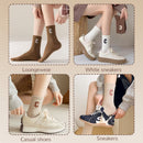 Socks - 5 Pairs of Women's Socks - Women's Athletic Socks - Soft - Breathable - Casual Socks - Fashionable Instagram-Style - All-Season - One-Size-Fits-All Women's Socks - Simple Letter Print - Women's Ankle Socks