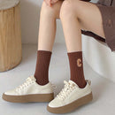 Socks - 5 Pairs of Women's Socks - Women's Athletic Socks - Soft - Breathable - Casual Socks - Fashionable Instagram-Style - All-Season - One-Size-Fits-All Women's Socks - Simple Letter Print - Women's Ankle Socks