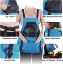 Garden Harvest Apron with Large Detachable Harvest Pouch, Adjustable Shoulder Strap Fruit Vegetable Picking Waist Apron, Multi Use Gardening Gathering Apron for Backyard Farmer-blue
