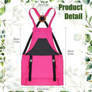Garden Harvest Apron with Large Detachable Harvest Pouch, Adjustable Shoulder Strap Fruit Vegetable Picking Waist Apron, Multi Use Gardening Gathering Apron for Backyard Farmer-pink