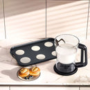 4 Cup Batter Dispenser Measuring Pitcher with Lid, Pancake Cupcake Waffle Batter Separator Jug, Clear Baking Mix Dispenser with Measurement Markings-black