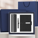 Corporate Gift Set Insulated Water Bottle Notebook Pen, Business Executive Office Gift Box Set-black