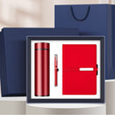 Corporate Gift Set Insulated Water Bottle Notebook Pen, Business Executive Office Gift Box Set-red