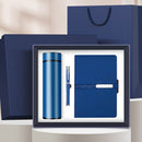 Corporate Gift Set Insulated Water Bottle Notebook Pen, Business Executive Office Gift Box Set-blue