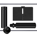Luxury Corporate Gift Set Temperature Display Bottle Auto Umbrella Notebook, Premium Business Office Gift Hamper, All Weather Practical Employee Client Present-black