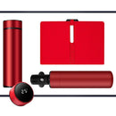Luxury Corporate Gift Set Temperature Display Bottle Auto Umbrella Notebook, Premium Business Office Gift Hamper, All Weather Practical Employee Client Present-red