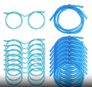5-Pack Silly Straws Glasses, Reusable Crazy Straws for Kids, Flexible Twisty Straws Fun Eyeglass Frame Drinking Straws, Novelty Party Favors Supplies for Birthday, Game, Christmas, Holiday Decorations