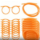 5-Pack Round Glasses-Shaped Straw, PETG, Food-Grade, Odorless, Reusable, Cute & Funny Novelty Straw