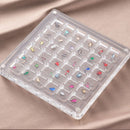 Acrylic Magnetic Seashell Display Box,Clear Sea Shell Display Box,Beach Magnet Storage Organizer Case for Seashell Diamond Beads,36 Grids,Transparent,1 Pack