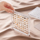 Acrylic Magnetic Seashell Display Box,Clear Sea Shell Display Box,Beach Magnet Storage Organizer Case for Seashell Diamond Beads,64 Grids,Transparent,1 Pack