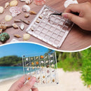Acrylic Magnetic Seashell Display Box,Clear Sea Shell Display Box,Beach Magnet Storage Organizer Case for Seashell Diamond Beads,100 Grids,Transparent,1 Pack