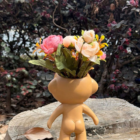 Big Eye Elf Flower Pot – Desktop Bonsai Decorative Ornament for Home Office Garden