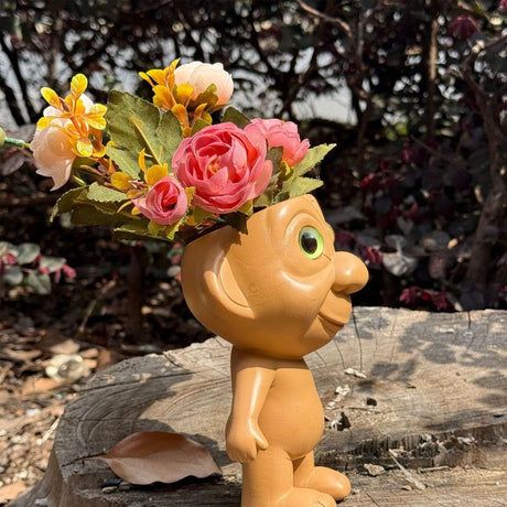 Big Eye Elf Flower Pot – Desktop Bonsai Decorative Ornament for Home Office Garden