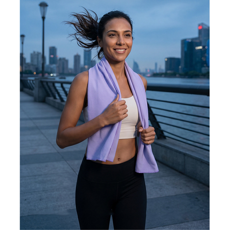 Quick-dry double-sided towel for swimming and fitness-Purple-40*80cm