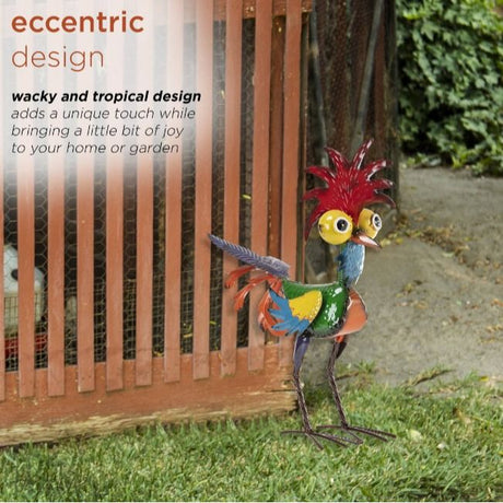 hanksgiving Rooster Garden Statue – Rustic Outdoor Yard Decor