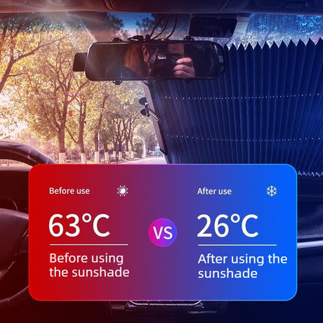 Car Sun Shade - 70cm - Front Windshield