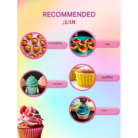 Set of 12 Silicone Cake Cups – High-Temperature Resistant, Home-Use Pudding & Muffin Cups, Baking Mold