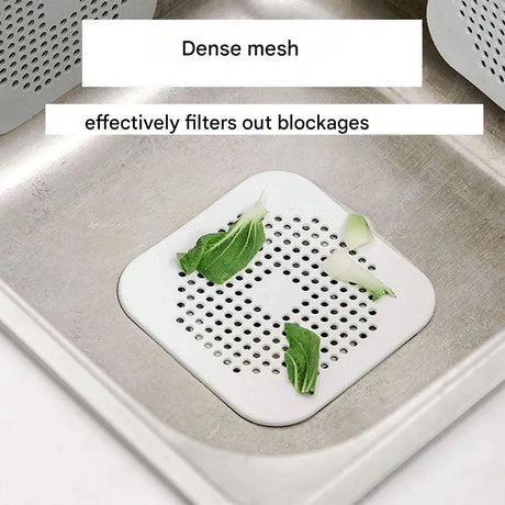 Silicone Sink Strainer for Kitchen & Bathroom – White