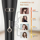 Smart Auto-Rotating Ceramic Curling Wand (EU Plug) | 360° Automatic Hair Roller for Natural Curls | Fast PTC Heating & 4 Temp Levels | Ergonomic Torch Design | Safe Salon-Style Curls at Home