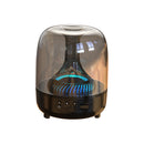 Portable Wireless Speaker with 12D Surround Bass, RGB Water Ripple Ambient Light, wireless 5.3, Hands-Free Calling, Wireless Speaker for Home, Outdoor, Party, Compatible with iPhone, Android, Laptop，Grey