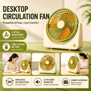 【Portable USB Mini Desk Fan, 3 Speed Adjustable, Ultra Quiet 36dB(A), 500mAh Rechargeable Battery, 1-3H Long Endurance, Lightweight 0.34kg Personal Cooling Fan for Home Office Travel Camping】