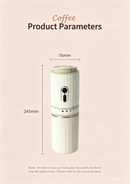 【Portable Electric Coffee Maker, All-in-One Grinder & Brewer with 7 External Adjustable Grind Settings, 1500mAh Rechargeable Battery, 304 Stainless Steel Cordless Drip Coffee Machine for Home Office Travel Camping】