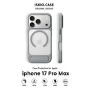 MagSafe Case for iPhone 17 Pro Max - Grey Matte Shockproof Cover with Hidden Kickstand