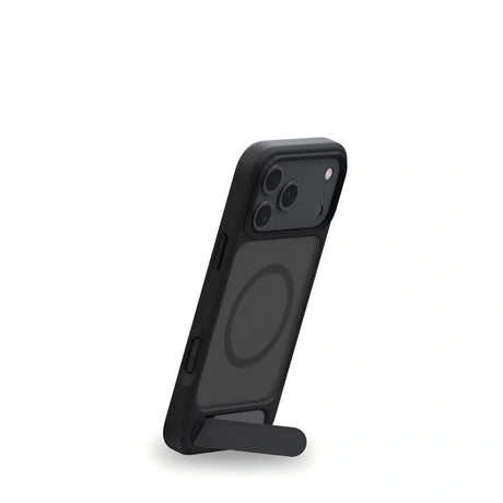 MagSafe Case for iPhone 17 - Black Matte Shockproof Cover with Hidden Kickstand