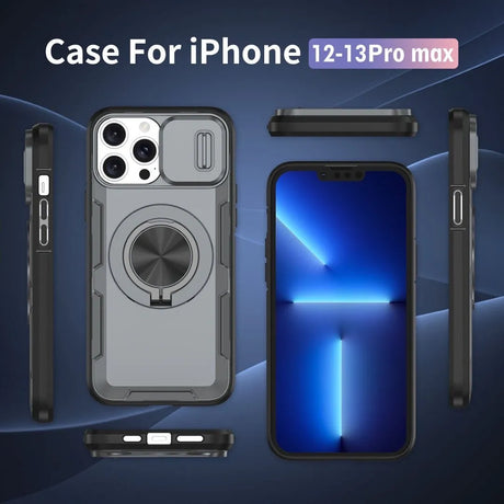Red Warrior 2-in-1 Magnetic Sliding Lens Case grey for iPhone 13