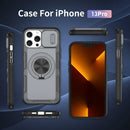 Red Warrior 2-in-1 Magnetic Sliding Lens Case grey for iPhone 13 Pro