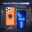Red Warrior 2-in-1 Magnetic Sliding Lens Case orange for iPhone 12 Pro Max