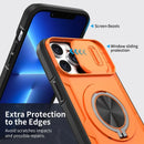 Red Warrior 2-in-1 Magnetic Sliding Lens Case orange for iPhone 12 Pro Max