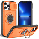 Red Warrior 2-in-1 Magnetic Sliding Lens Case orange for iPhone 13 Pro Max