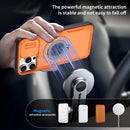Red Warrior 2-in-1 Magnetic Sliding Lens Case orange for iPhone 13 Pro Max