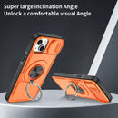 Red Warrior 2-in-1 Magnetic Sliding Lens Case orange for iPhone 15