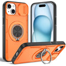 Red Warrior 2-in-1 Magnetic Sliding Lens Case orange for iPhone 15 Plus
