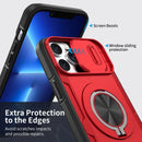 Red Warrior 2-in-1 Magnetic Sliding Lens Case Red for iPhone 13 Pro