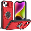Red Warrior 2-in-1 Magnetic Sliding Lens Case Red for iPhone 14