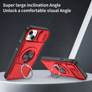 Red Warrior 2-in-1 Magnetic Sliding Lens Case Red for iPhone 14 Plus
