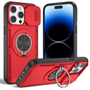 Red Warrior 2-in-1 Magnetic Sliding Lens Case Red for iPhone 14 Pro Max