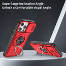 Red Warrior 2-in-1 Magnetic Sliding Lens Case Red for iPhone 14 Pro Max