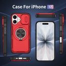 Red Warrior 2-in-1 Magnetic Sliding Lens Case Red for iPhone 17