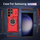 2-in-1 Magnetic Sliding Lens Case, Red for Samsung S23Ultra