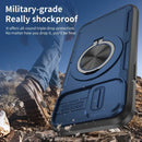 Red Warrior 2-in-1 Magnetic Sliding Lens Case blue for iPhone 12