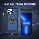 Red Warrior 2-in-1 Magnetic Sliding Lens Case blue for iPhone 12 Pro