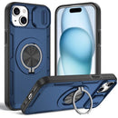 Red Warrior 2-in-1 Magnetic Sliding Lens Case blue for iPhone 15 Plus