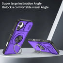 Red Warrior 2-in-1 Magnetic Sliding Lens Case Purple for iPhone 16