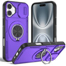 Red Warrior 2-in-1 Magnetic Sliding Lens Case Purple for iPhone 17