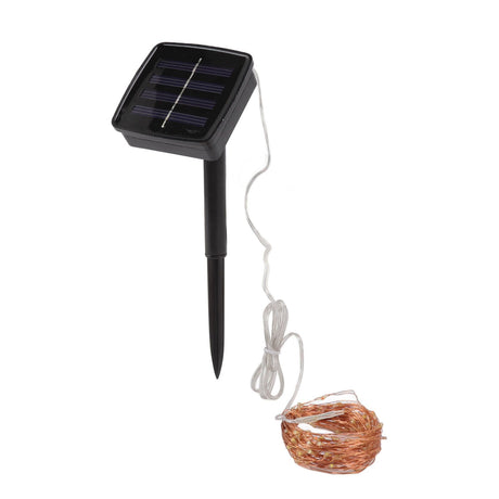 LED Solar String Lights IP44 Waterproof Heatproof Solar Powered Copper Wire Lights for Outdoor Garden Balcony Decoration