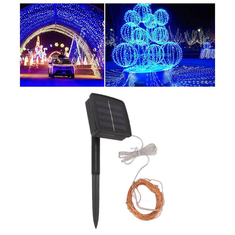 LED Solar String Lights IP44 Waterproof Heatproof Solar Powered Copper Wire Lights for Outdoor Garden Balcony Decoration